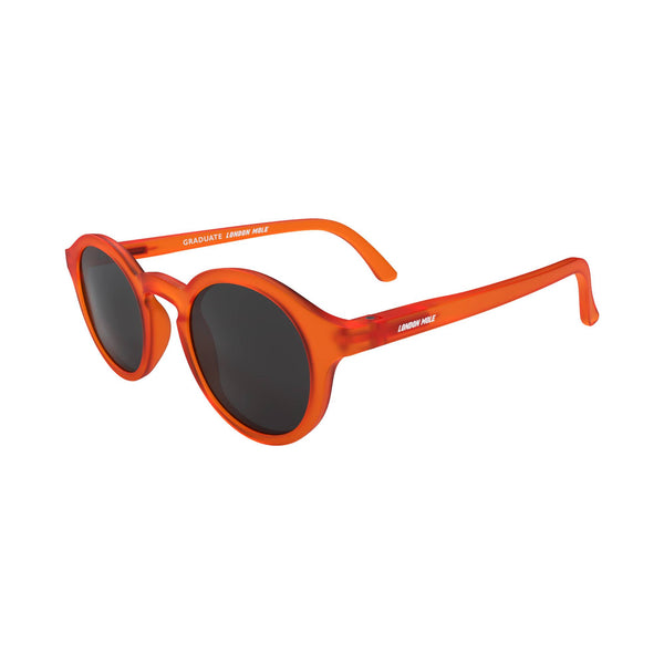 London Mole Graduate Sunglasses In Rubberised Fluorescent Transparent Orange