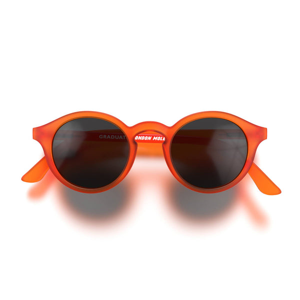 london mole Graduate sunglasses in rubberised fluorescent transparent orange