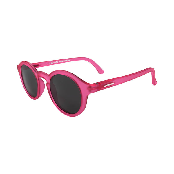 London Mole Graduate Sunglasses In Rubberised Fluorescent Transparent Pink