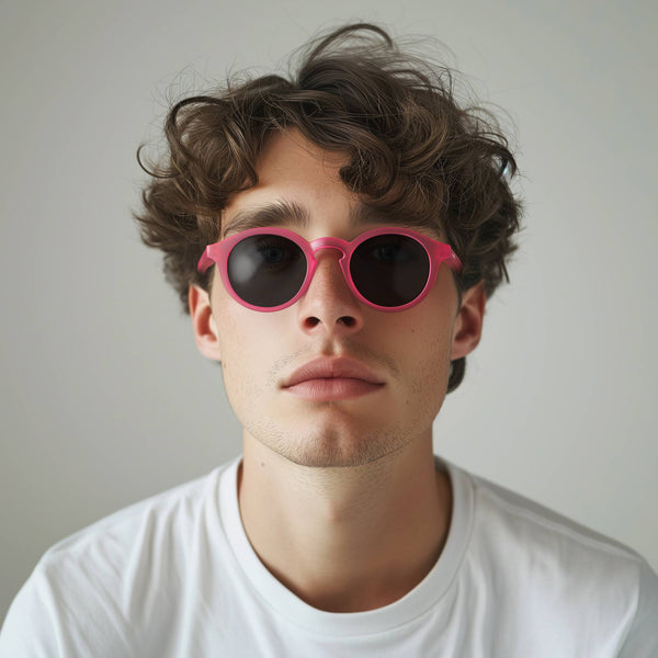 London Mole Graduate Sunglasses In Rubberised Fluorescent Transparent Pink