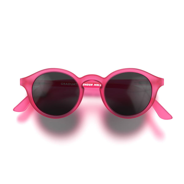 london mole Graduate sunglasses in rubberised fluorescent transparent pink