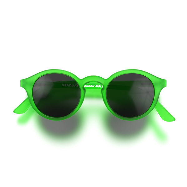 london mole Graduate sunglasses in rubberised fluorescent transparent green
