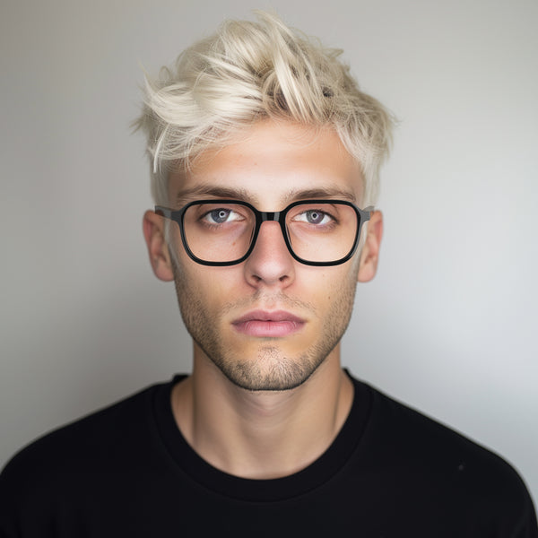 London Mole Hollywood Blue Blocker Glasses In Gloss Black