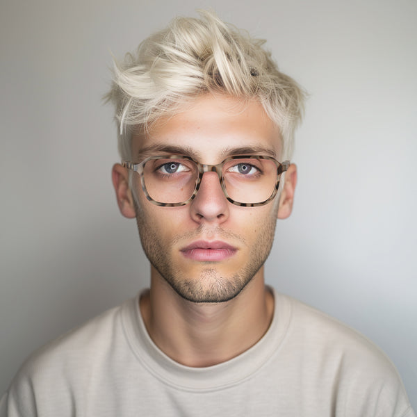 London Mole Hollywood Blue Blocker Glasses In Gloss Pale Tortoiseshell