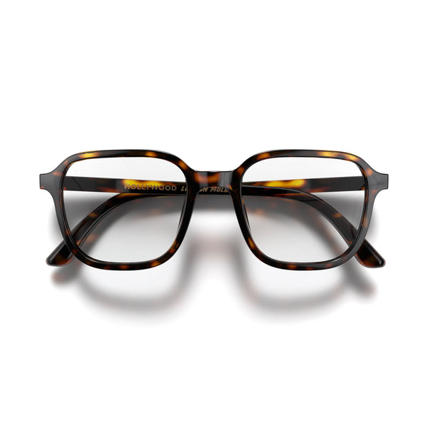 london mole Hollywood blue blocker glasses in gloss tortoiseshell