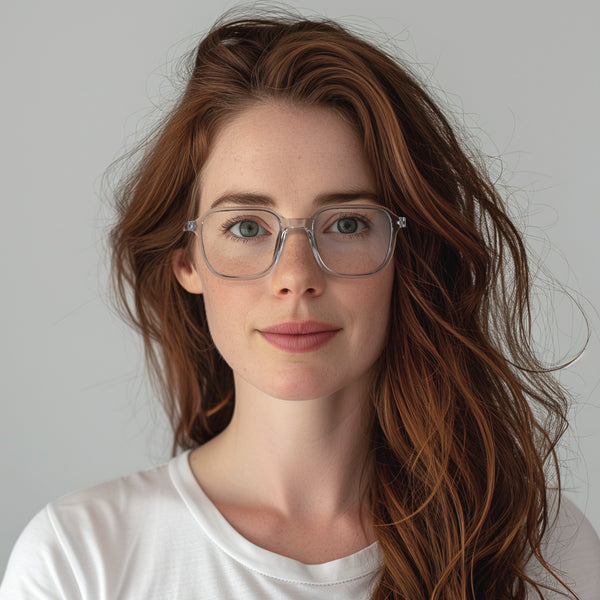 London Mole Hollywood Blue Blocker Glasses In Gloss Transparent