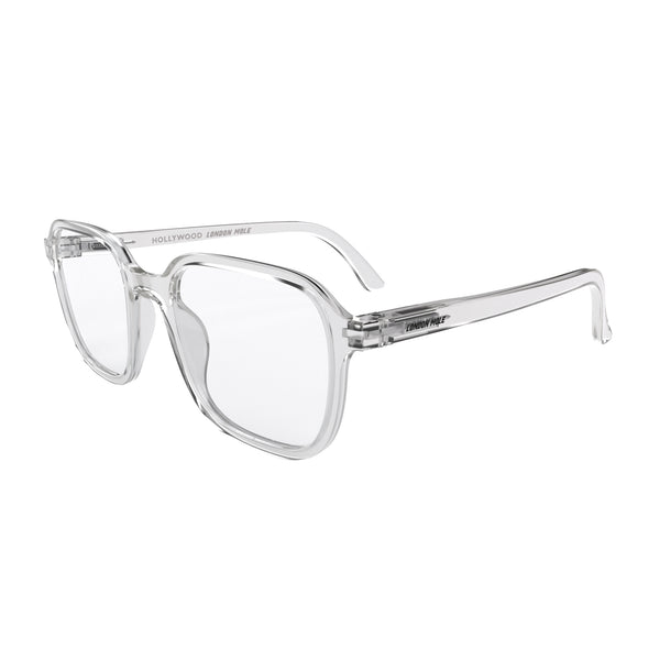 London Mole Hollywood Blue Blocker Glasses In Gloss Transparent