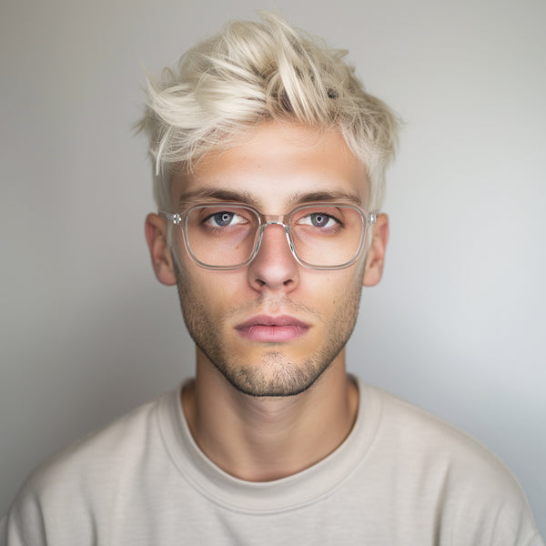 London Mole Hollywood Blue Blocker Glasses In Gloss Transparent