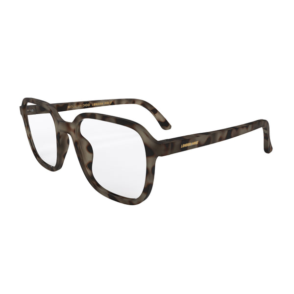 London Mole Hollywood Blue Blocker Glasses In Matt Pale Tortoiseshell