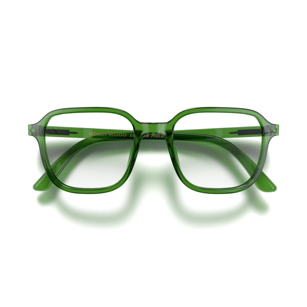 london mole Hollywood blue blocker glasses in transparent green