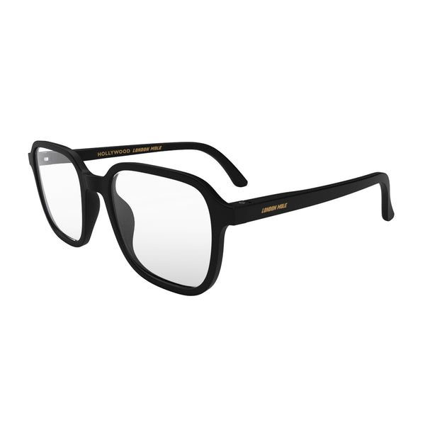 London Mole Hollywood Reading Glasses In Matt Black