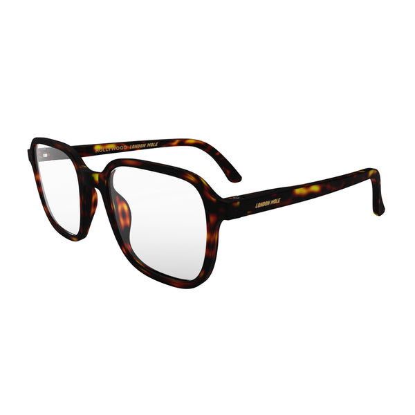 London Mole Hollywood Reading Glasses In Matt Tortoiseshell
