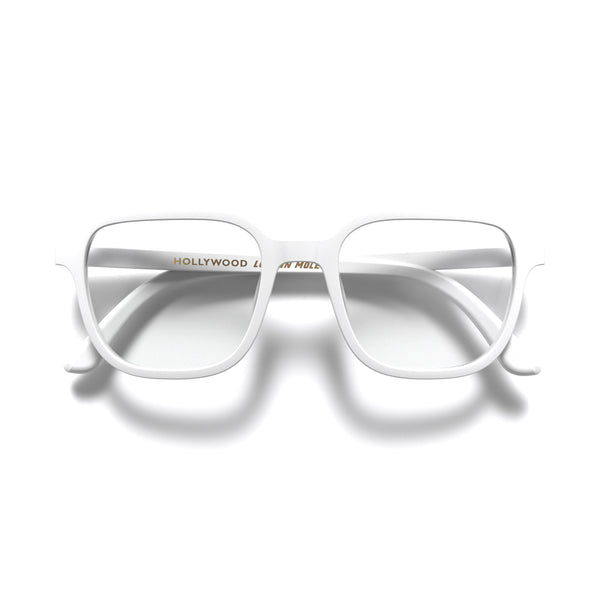 london mole Hollywood reading glasses in matt white