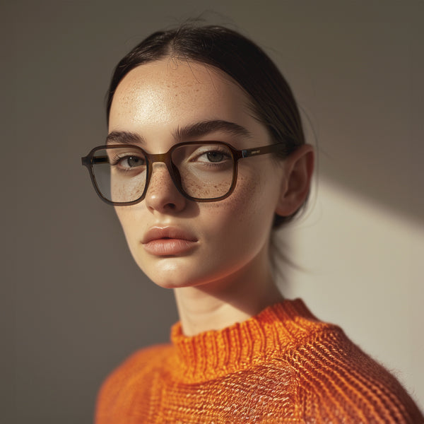 London Mole Hollywood Reading Glasses In Transparent Brown
