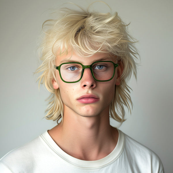 London Mole Hollywood Reading Glasses In Transparent Green