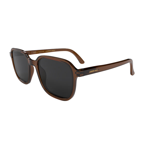 London Mole Hollywood Sunglasses In Transparent Brown