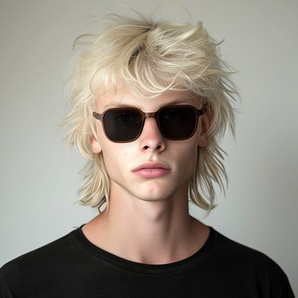 London Mole Hollywood Sunglasses In Transparent Brown