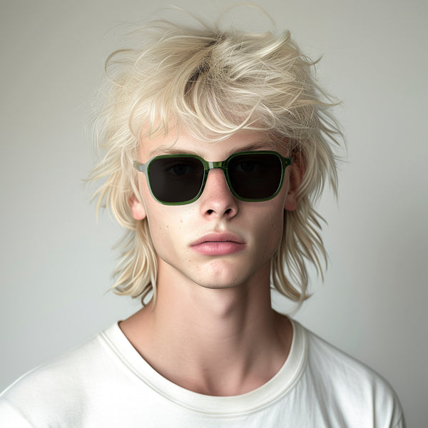 London Mole Hollywood Sunglasses In Transparent Green
