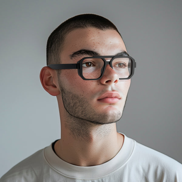 London Mole Huntsville Blue Blocker Glasses In Rubberised Black