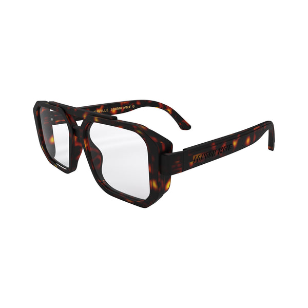 London Mole Huntsville Blue Blocker Glasses In Rubberised Tortoiseshell