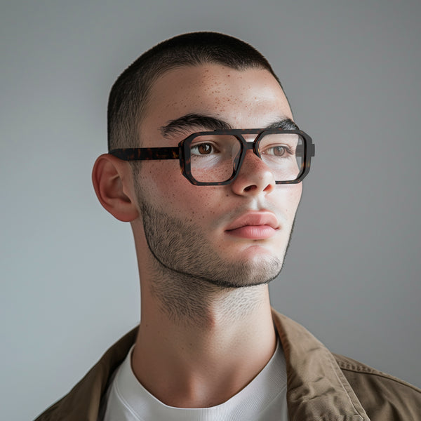 London Mole Huntsville Blue Blocker Glasses In Rubberised Tortoiseshell