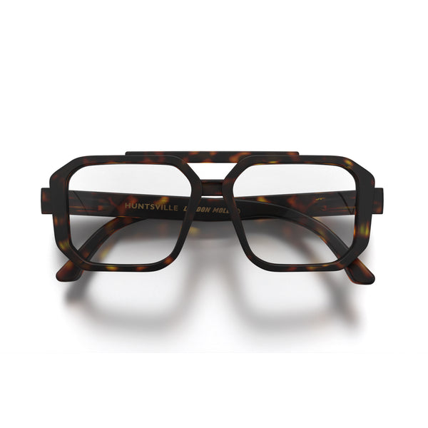 london mole Huntsville reading glasses in rubberised tortoiseshell