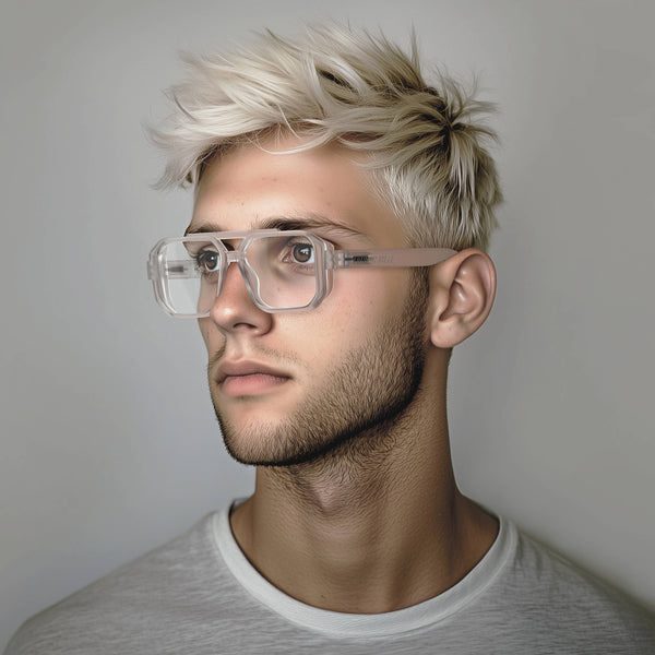 London Mole Huntsville Reading Glasses In Rubberised Transparent