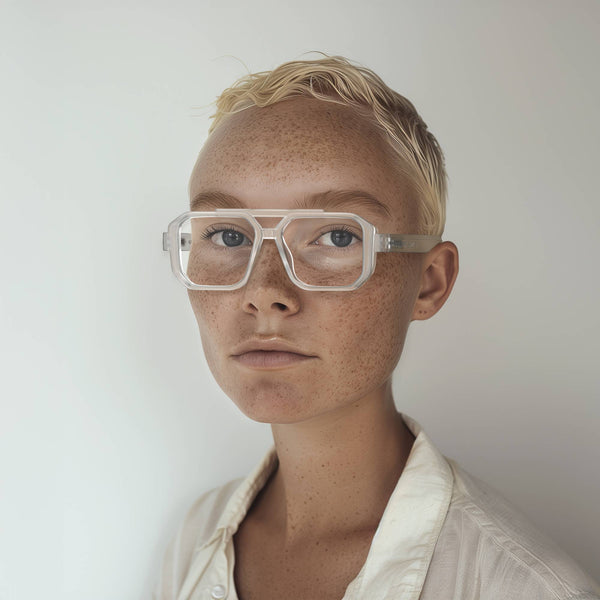 London Mole Huntsville Reading Glasses In Rubberised Transparent