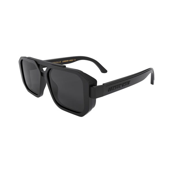 London Mole Huntsville Sunglasses In Rubberised Black