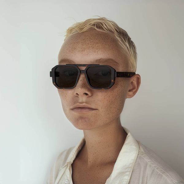 London Mole Huntsville Sunglasses In Rubberised Tortoiseshell