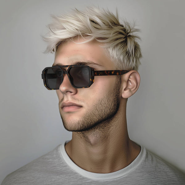 London Mole Huntsville Sunglasses In Rubberised Tortoiseshell