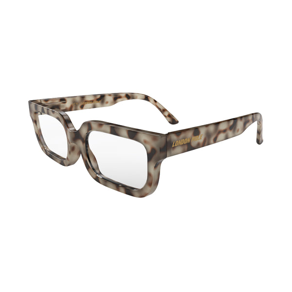 London Mole Icy Reading Glasses In Gloss Pale Tortoiseshell
