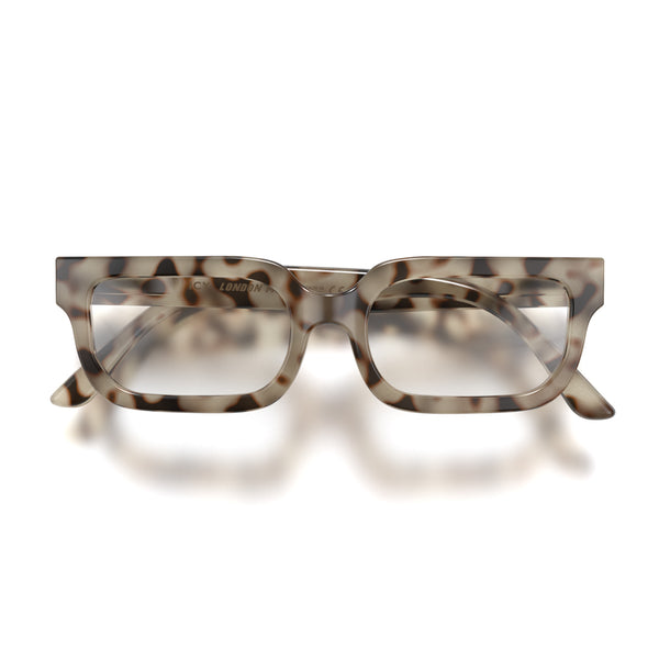london mole Icy reading glasses in gloss pale tortoiseshell