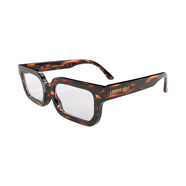 London Mole Icy Reading Glasses In Gloss Tortoiseshell