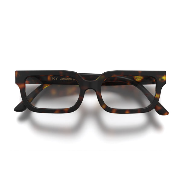 london mole Icy reading glasses in matt tortoiseshell