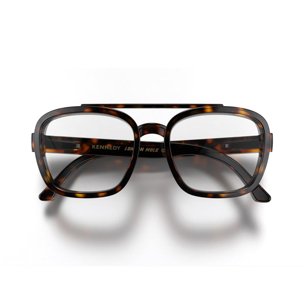 london mole Kennedy reading glasses in gloss tortoiseshell