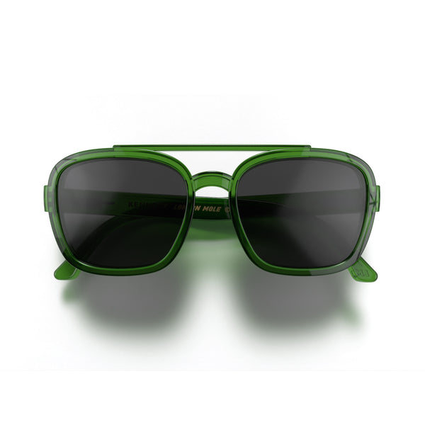 london mole Kennedy sunglasses in gloss transparent green