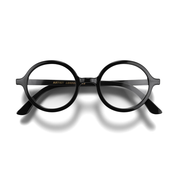 london mole Artist reading glasses in gloss black