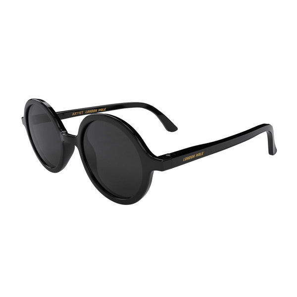 London Mole Artist Sunglasses In Gloss Black