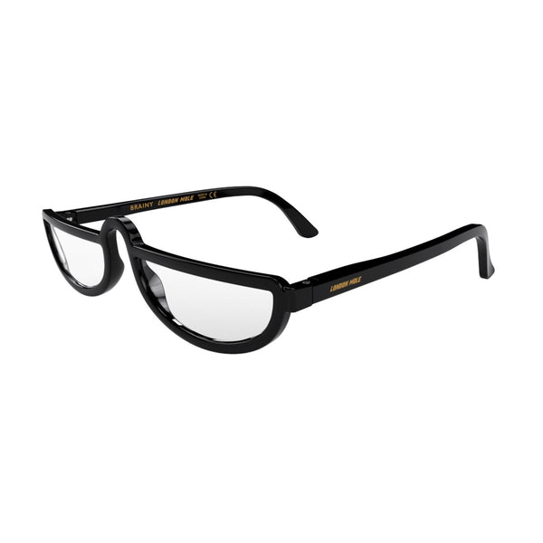 London Mole Brainy Reading Glasses In Gloss Black