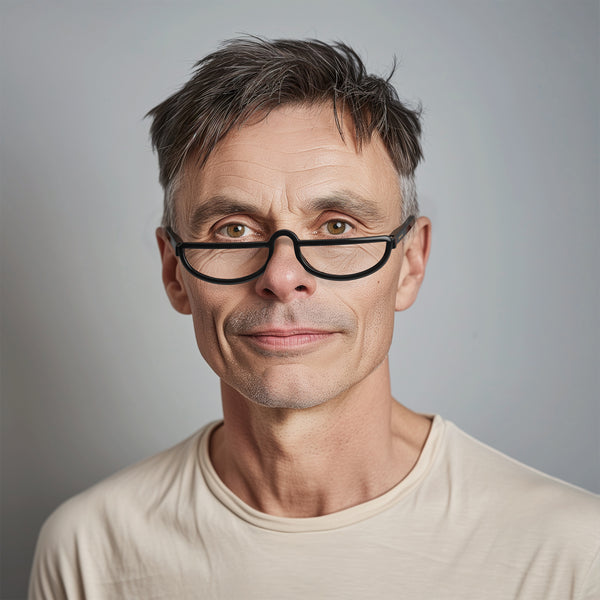 London Mole Brainy Reading Glasses In Gloss Black