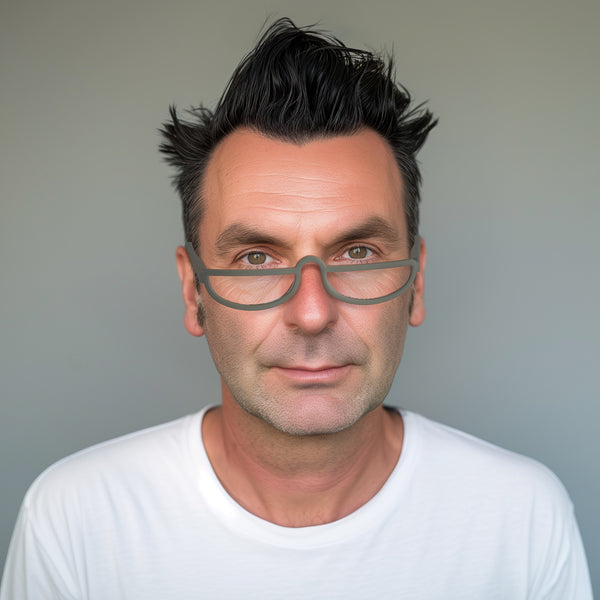 London Mole Brainy Reading Glasses In Matt Grey