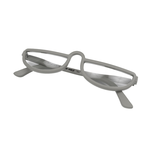 London Mole Brainy Reading Glasses In Matt Grey