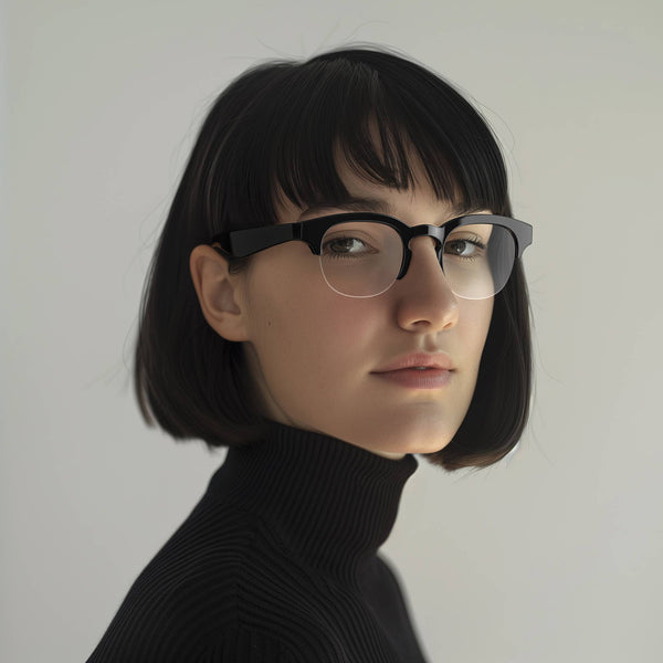 London Mole Courier Reading Glasses In Gloss Black