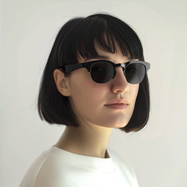 London Mole Courier Sunglasses In Gloss Black