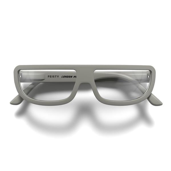 london mole Feisty reading glasses in matt grey