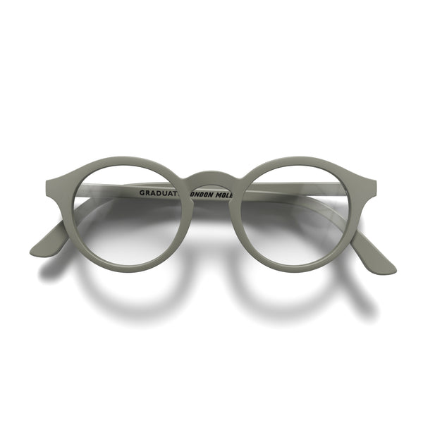 london mole Graduate reading glasses in matt grey