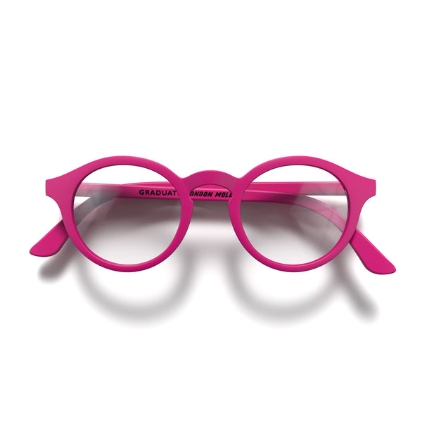 london mole Graduate reading glasses in matt pink