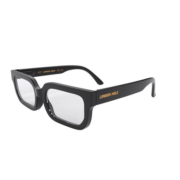 London Mole Icy Reading Glasses In Matt Black
