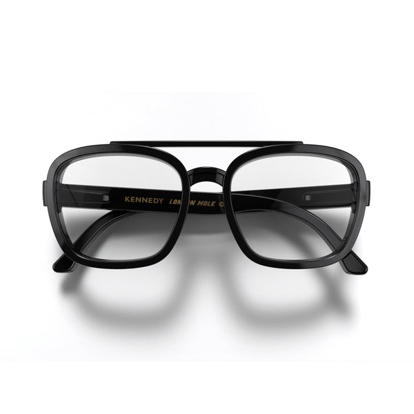 london mole Kennedy reading glasses in gloss black